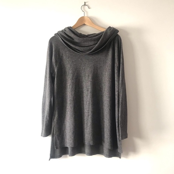 Cherish Turtleneck with Convertible Neckline in Melange Grey Lightweight Size M - Picture 2 of 6